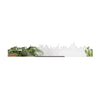 Standing Skyline Marseille Spiegel 40 cm houten cadeau decoratie relatiegeschenk van WoodWideCities