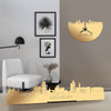 Standing Skyline Mechelen Metallic Goud gerecycled kunststof cadeau decoratie relatiegeschenk van WoodWideCities