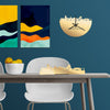 Standing Skyline Miami-beach Metallic Goud gerecycled kunststof cadeau decoratie relatiegeschenk van WoodWideCities