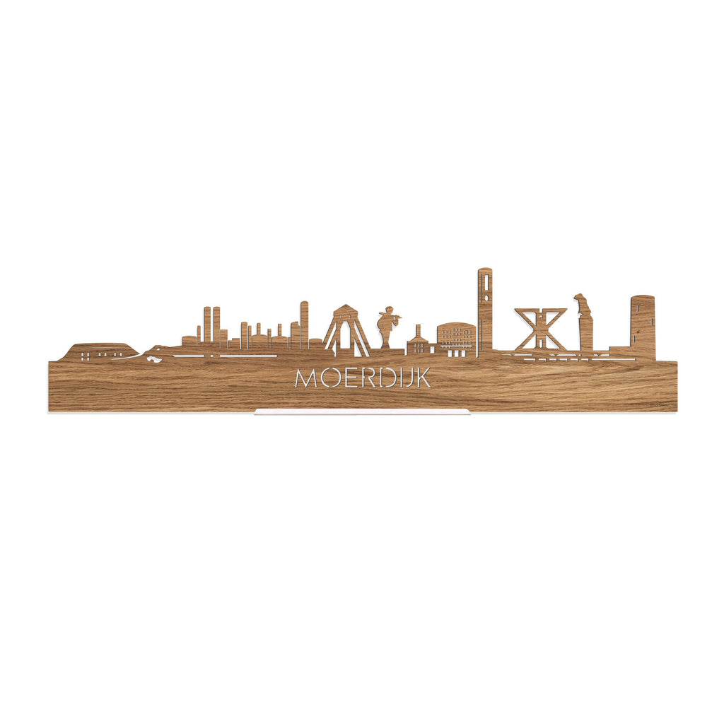 Standing Skyline Moerdijk Eiken houten cadeau decoratie relatiegeschenk van WoodWideCities