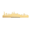 Standing Skyline New York Goud Metallic 40 cm houten cadeau decoratie relatiegeschenk van WoodWideCities