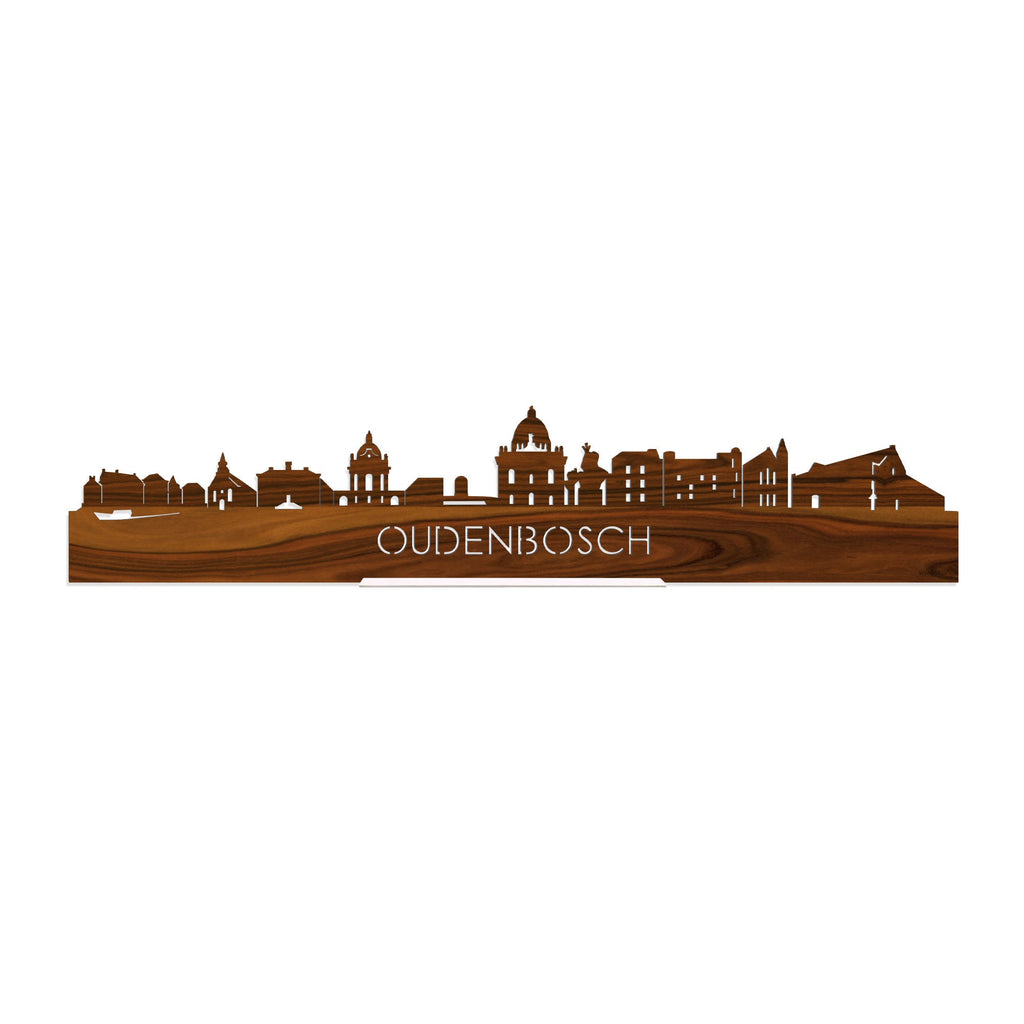 Standing Skyline Oudenbosch Palissander houten cadeau decoratie relatiegeschenk van WoodWideCities