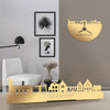 Standing Skyline Oudewater Metallic Goud gerecycled kunststof cadeau decoratie relatiegeschenk van WoodWideCities