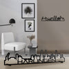 Standing Skyline Shape Harlingen Zwart glanzend gerecycled kunststof cadeau decoratie relatiegeschenk van WoodWideCities