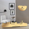 Standing Skyline Siena Metallic Goud gerecycled kunststof cadeau decoratie relatiegeschenk van WoodWideCities