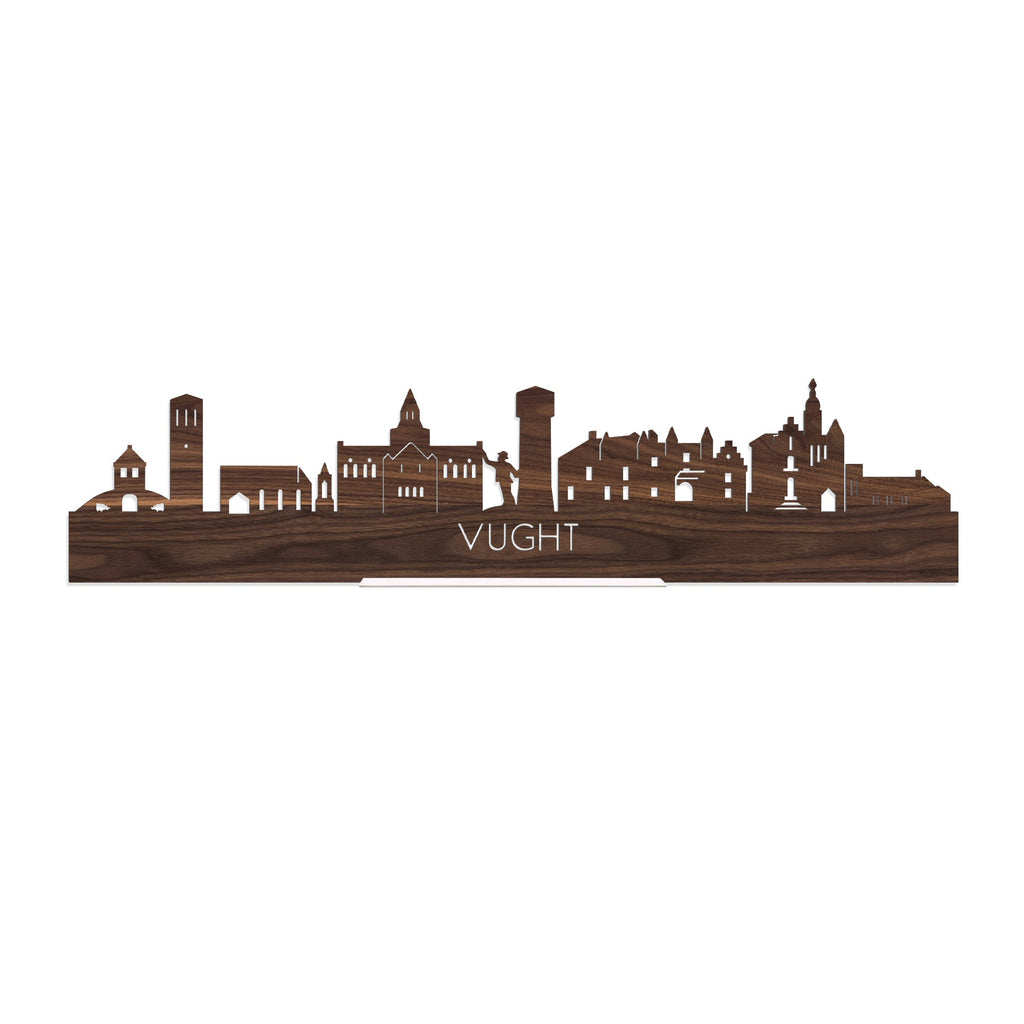 Standing Skyline Vught Noten houten cadeau decoratie relatiegeschenk van WoodWideCities