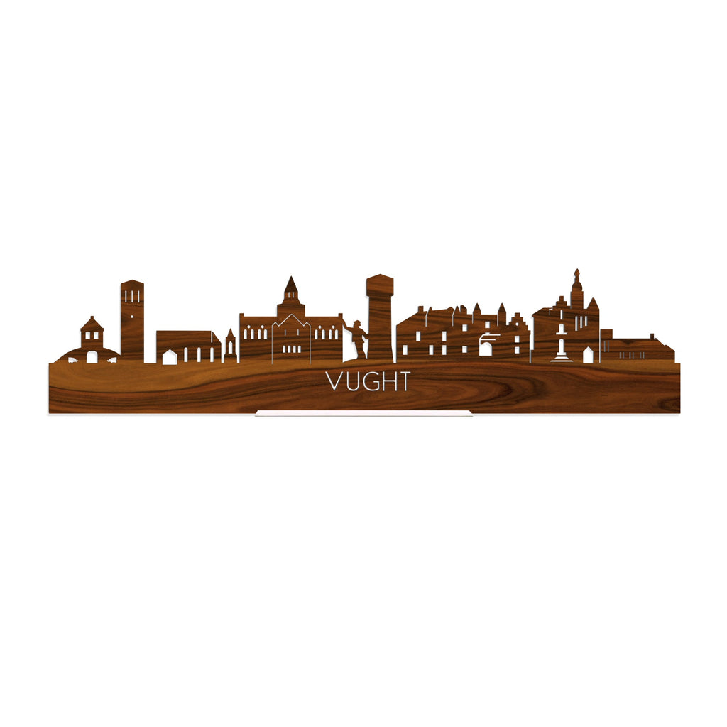 Standing Skyline Vught Palissander houten cadeau decoratie relatiegeschenk van WoodWideCities