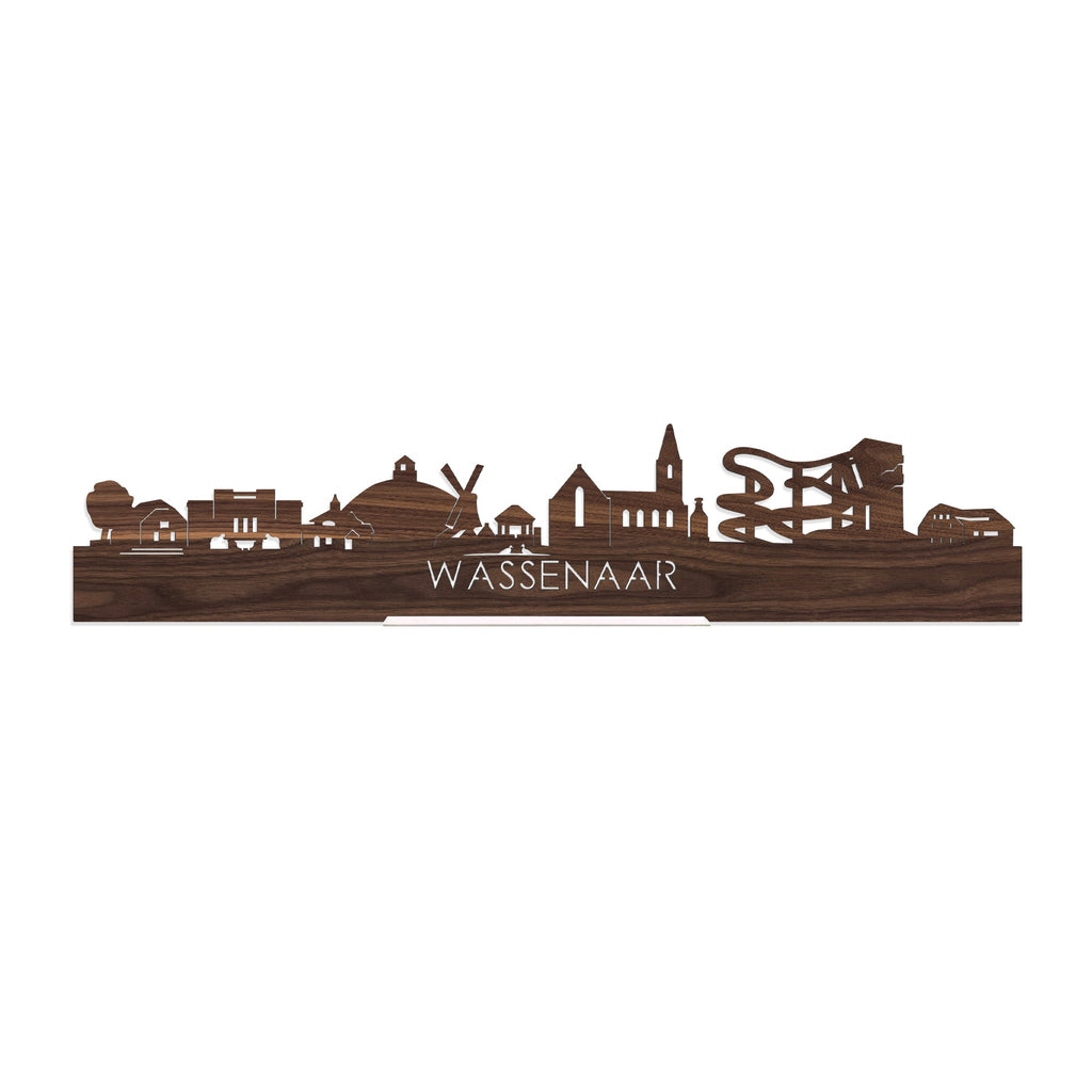 Standing Skyline Wassenaar Noten houten cadeau decoratie relatiegeschenk van WoodWideCities