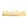 Standing Skyline Weert Metallic Goud gerecycled kunststof cadeau decoratie relatiegeschenk van WoodWideCities