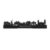 Standing Skyline Willemstad Zwart houten cadeau decoratie relatiegeschenk van WoodWideCities