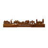 Standing Skyline Willemstad Palissander houten cadeau decoratie relatiegeschenk van WoodWideCities