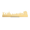 Standing Skyline Zaandam Metallic Goud gerecycled kunststof cadeau decoratie relatiegeschenk van WoodWideCities