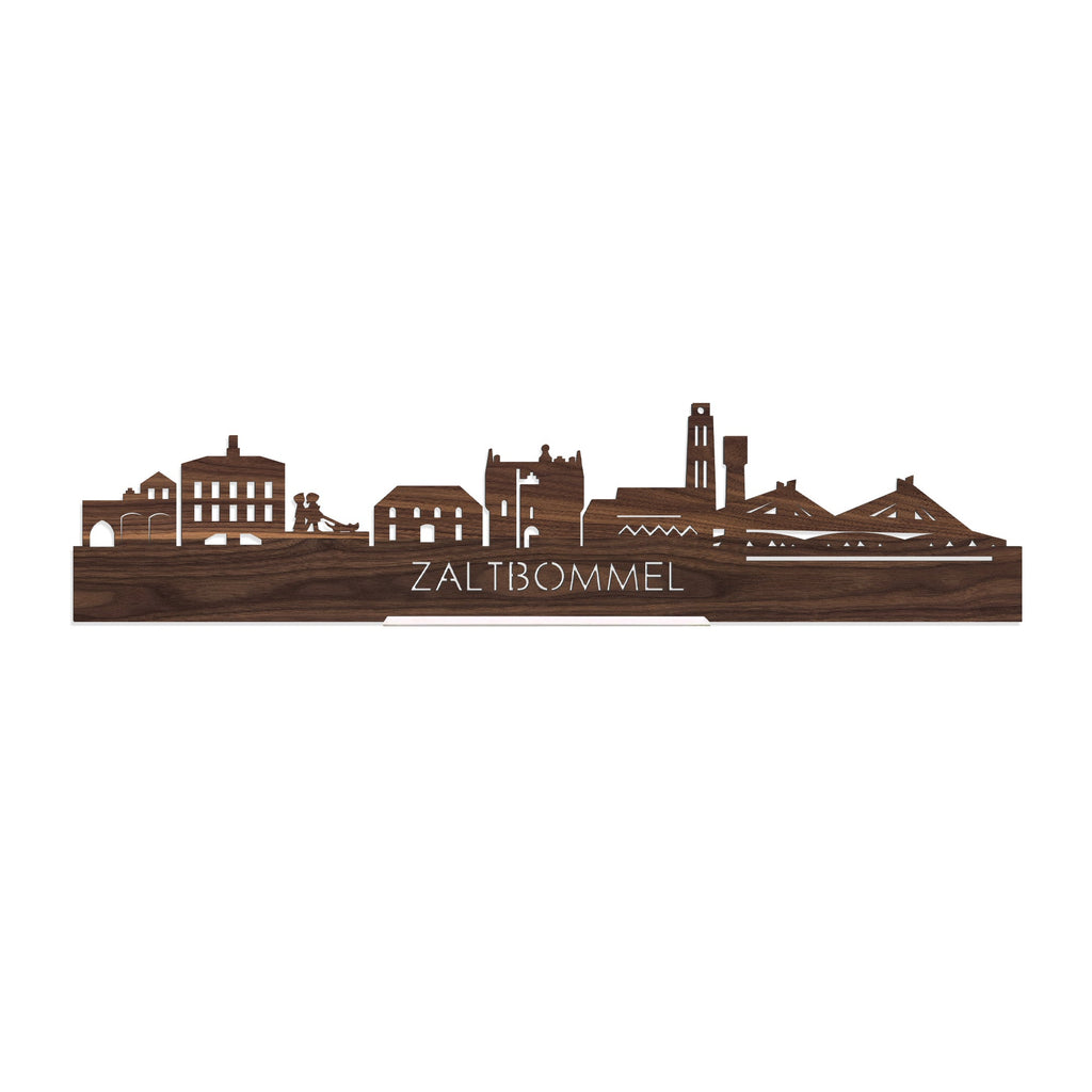 Standing Skyline Zaltbommel Noten houten cadeau decoratie relatiegeschenk van WoodWideCities