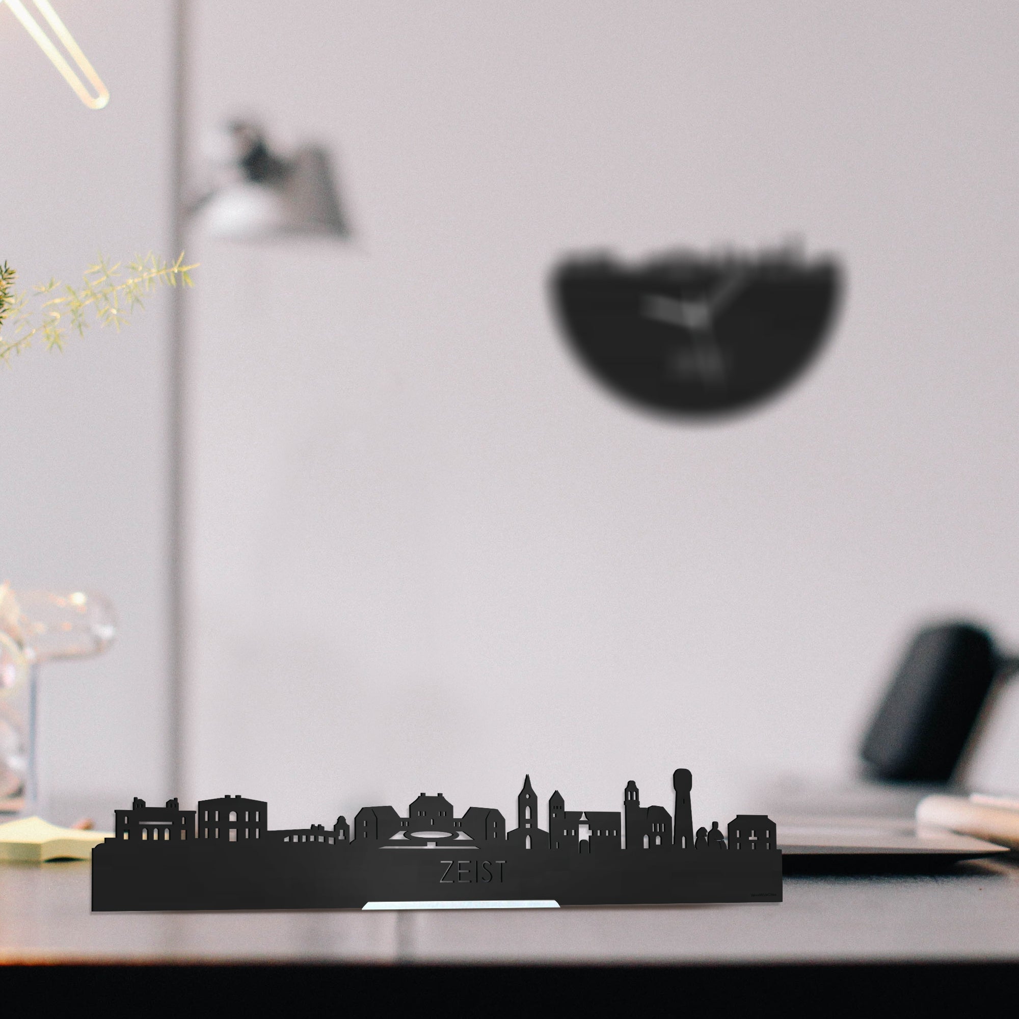 Standing Skyline Zeist Zwart houten cadeau decoratie relatiegeschenk van WoodWideCities