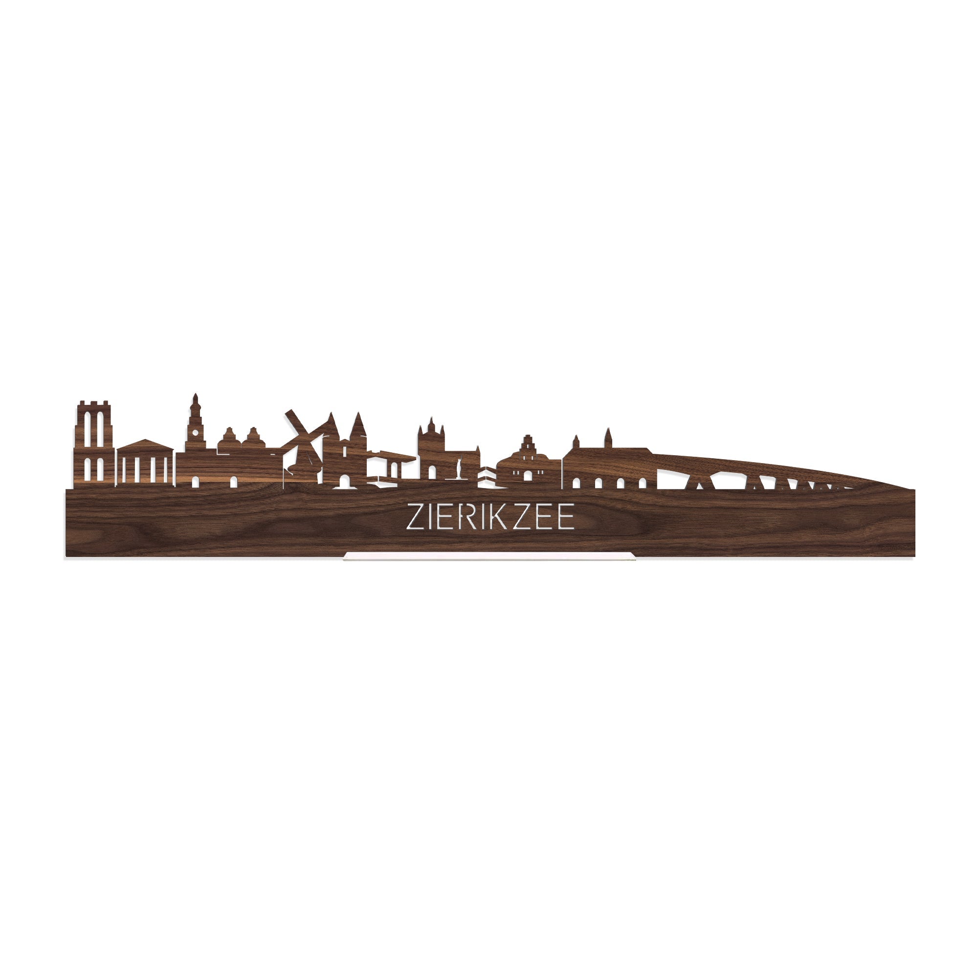 Standing Skyline Zierikzee Noten houten cadeau decoratie relatiegeschenk van WoodWideCities