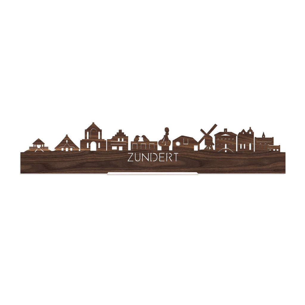 Standing Skyline Zundert Noten houten cadeau decoratie relatiegeschenk van WoodWideCities