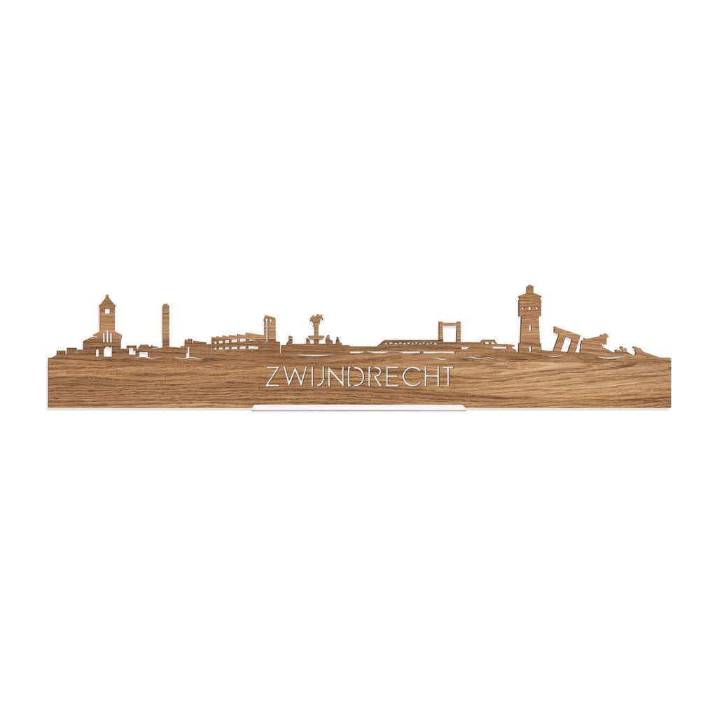 Standing Skyline Zwijndrecht Eiken houten cadeau decoratie relatiegeschenk van WoodWideCities