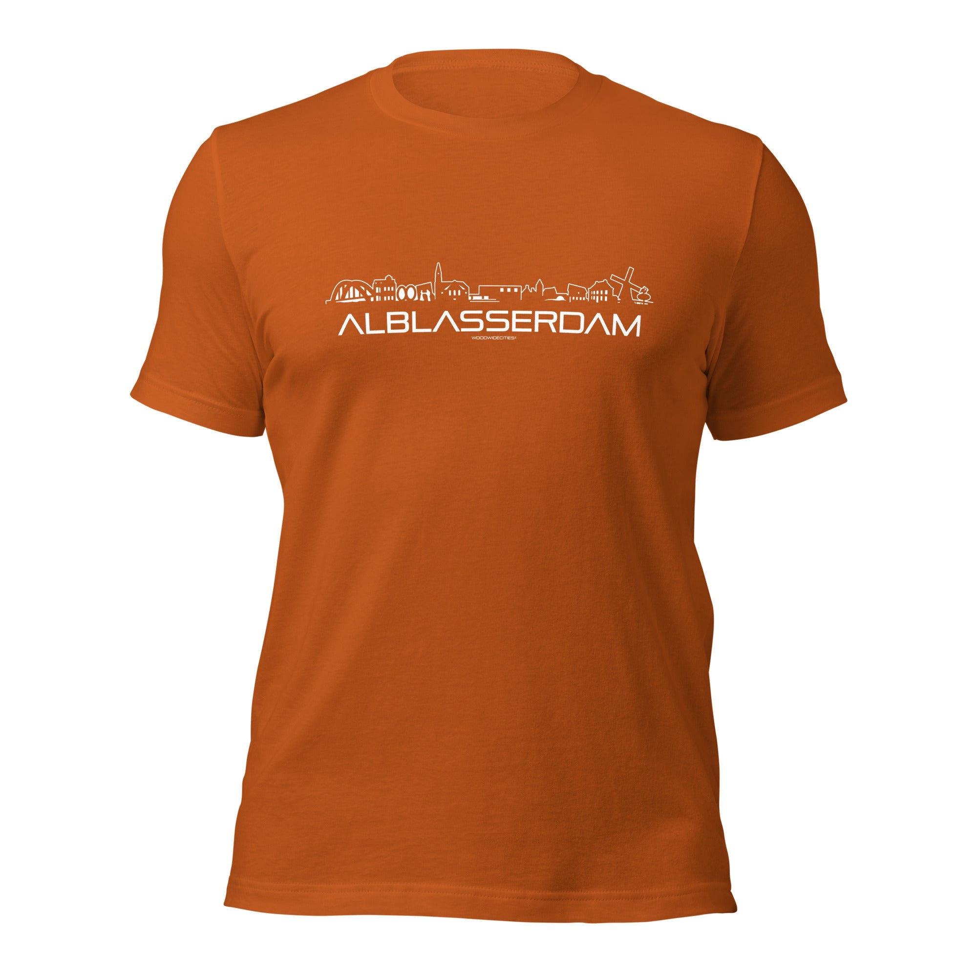 T-Shirt Alblasserdam Autumn S houten cadeau decoratie relatiegeschenk van WoodWideCities