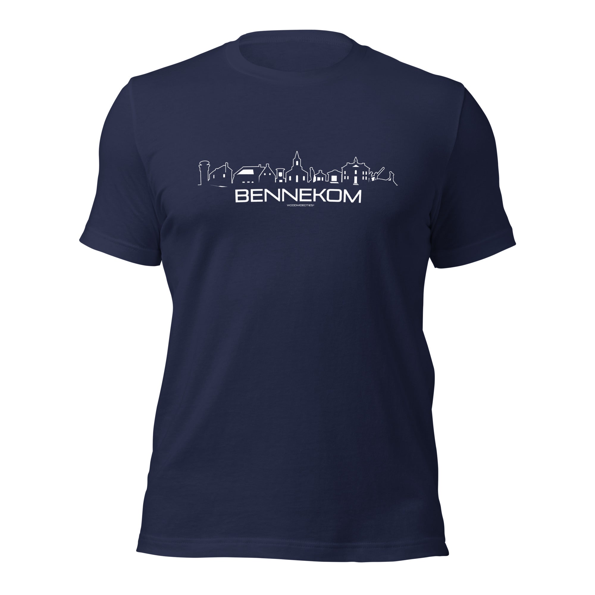 T-Shirt Bennekom Navy S houten cadeau decoratie relatiegeschenk van WoodWideCities