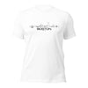 T-Shirt Boston White S houten cadeau decoratie relatiegeschenk van WoodWideCities