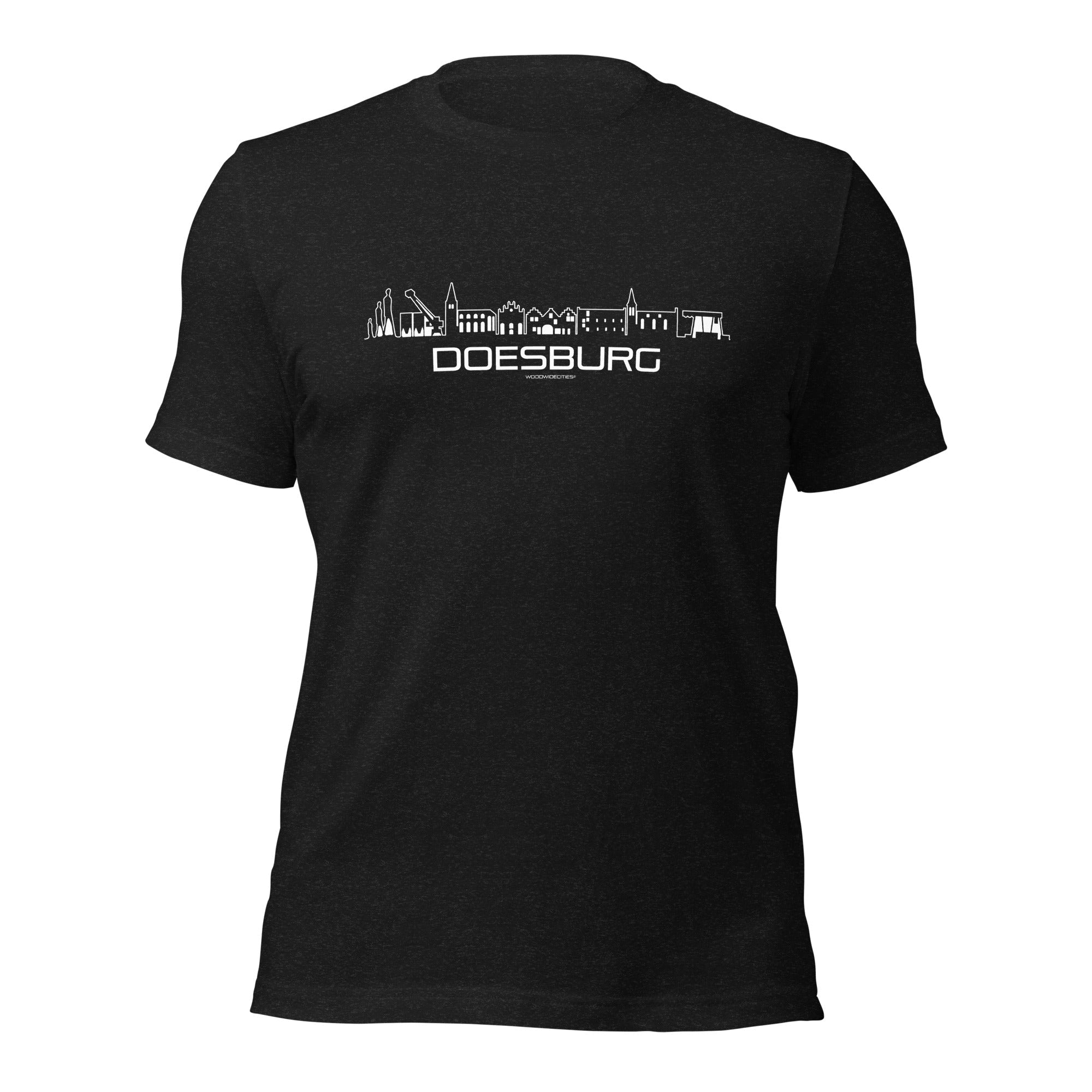 T-Shirt Doesburg Black Heather S houten cadeau decoratie relatiegeschenk van WoodWideCities