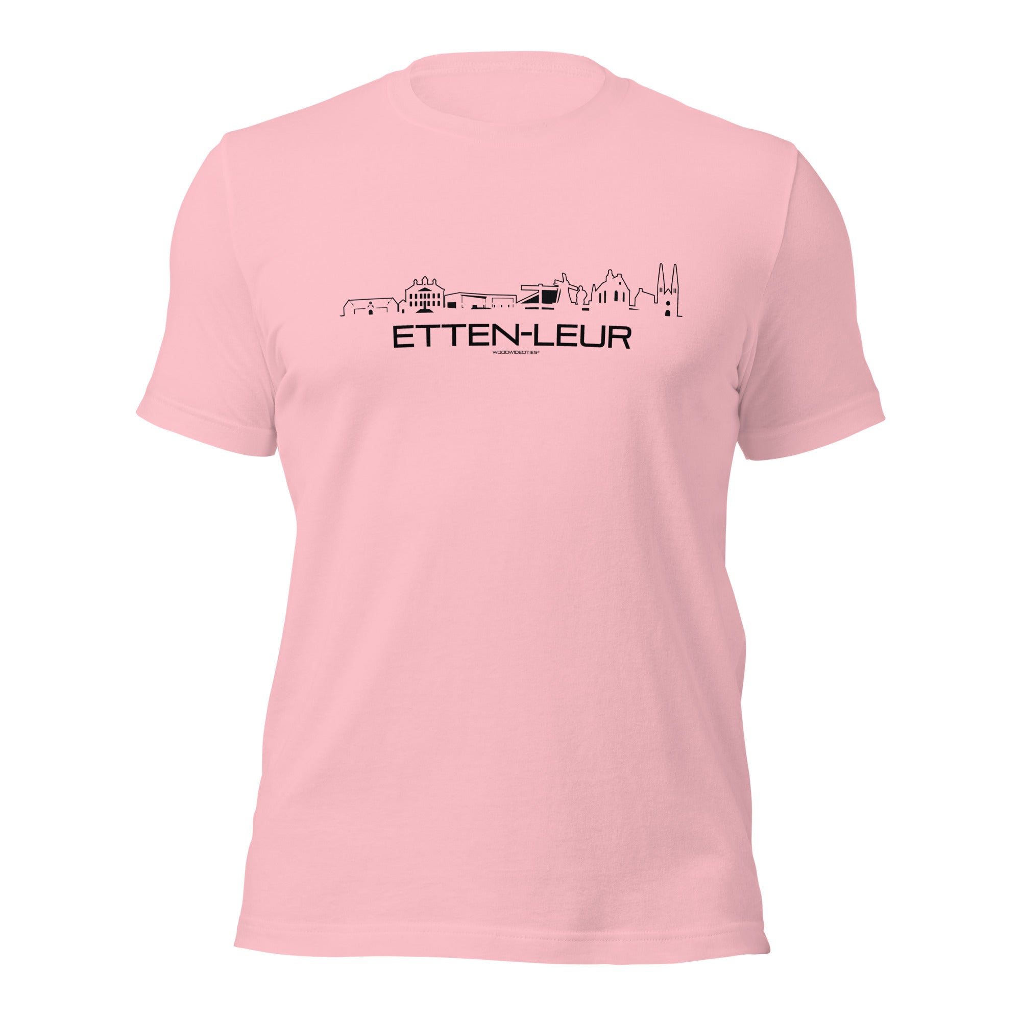 T-Shirt Etten-Leur Pink S houten cadeau decoratie relatiegeschenk van WoodWideCities