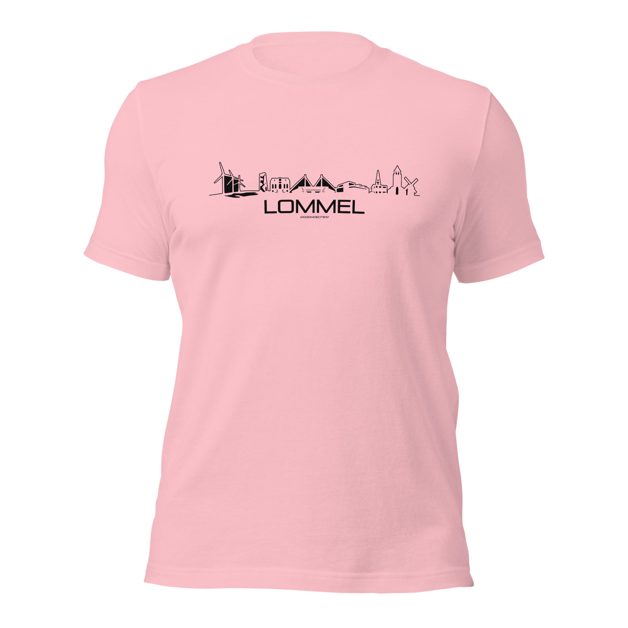 T-Shirt Lommel Roze S houten cadeau decoratie relatiegeschenk van WoodWideCities