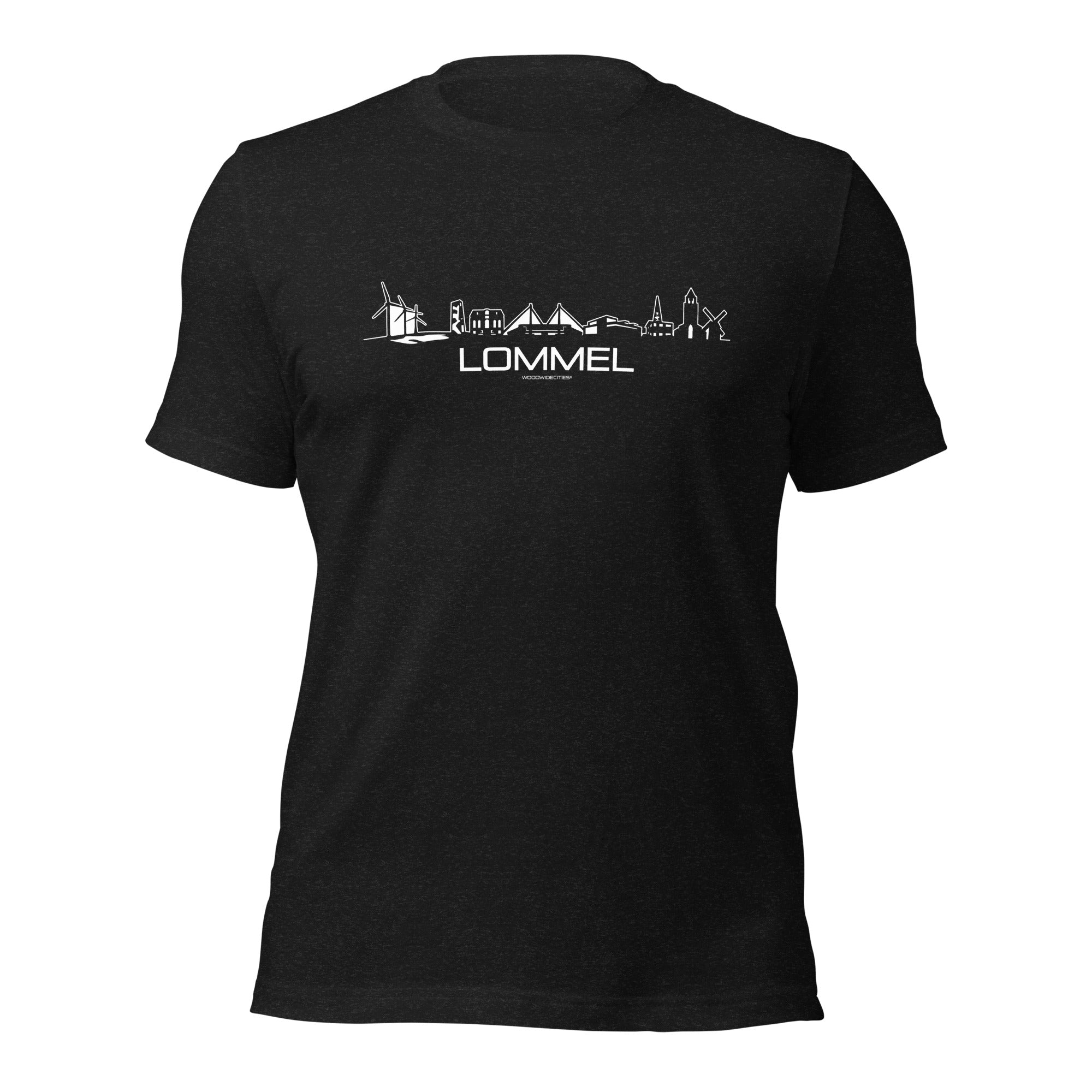 T-Shirt Lommel Zwart gemêleerd S houten cadeau decoratie relatiegeschenk van WoodWideCities