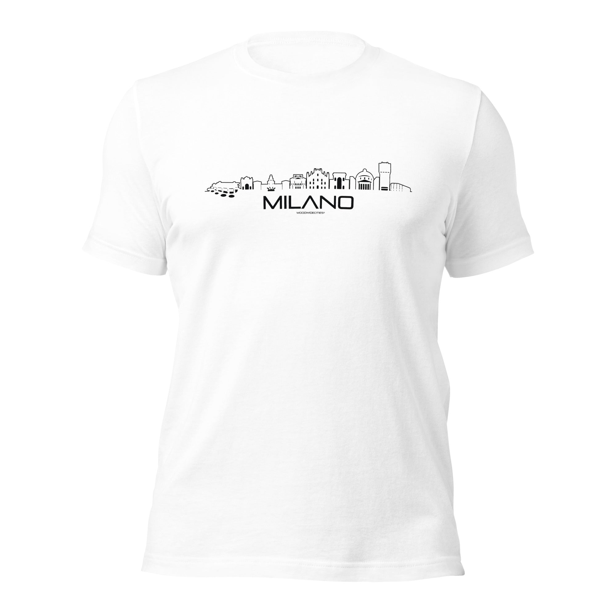 T-Shirt Milano White S houten cadeau decoratie relatiegeschenk van WoodWideCities