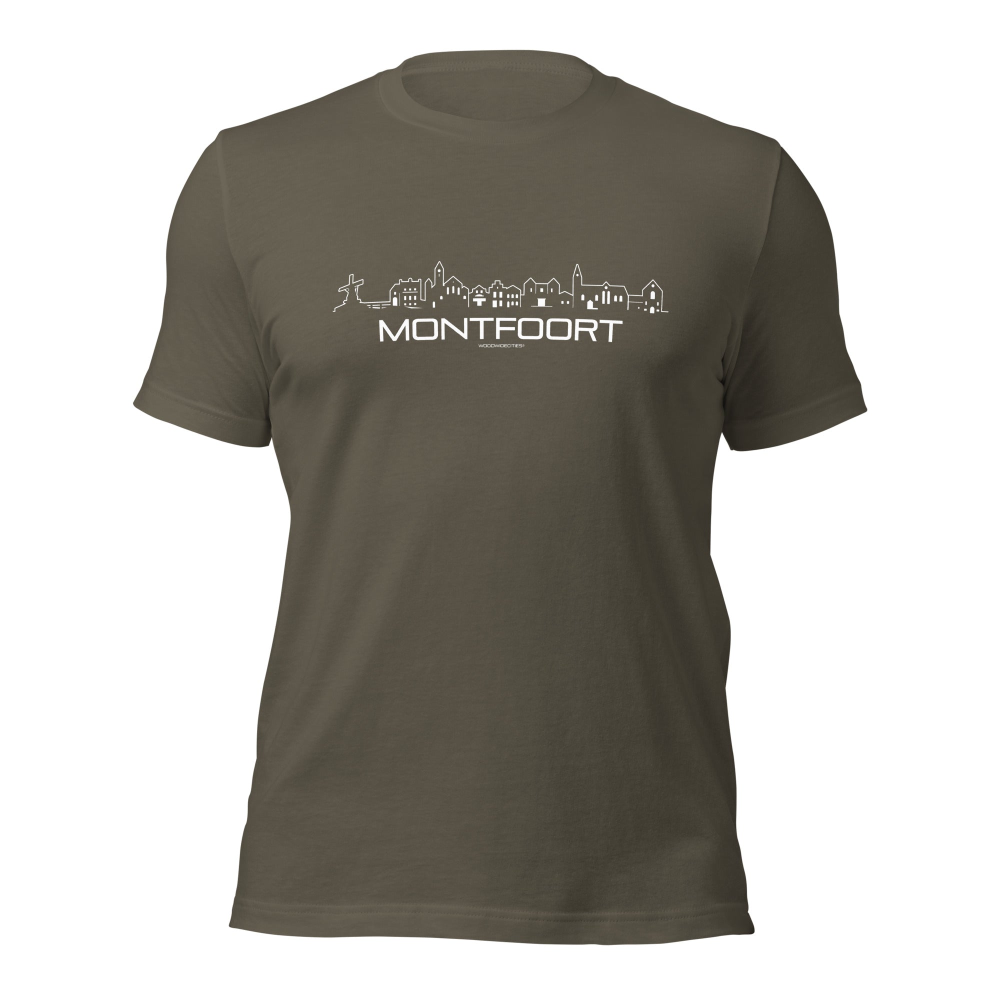 T-Shirt Montfoort Leger S houten cadeau decoratie relatiegeschenk van WoodWideCities