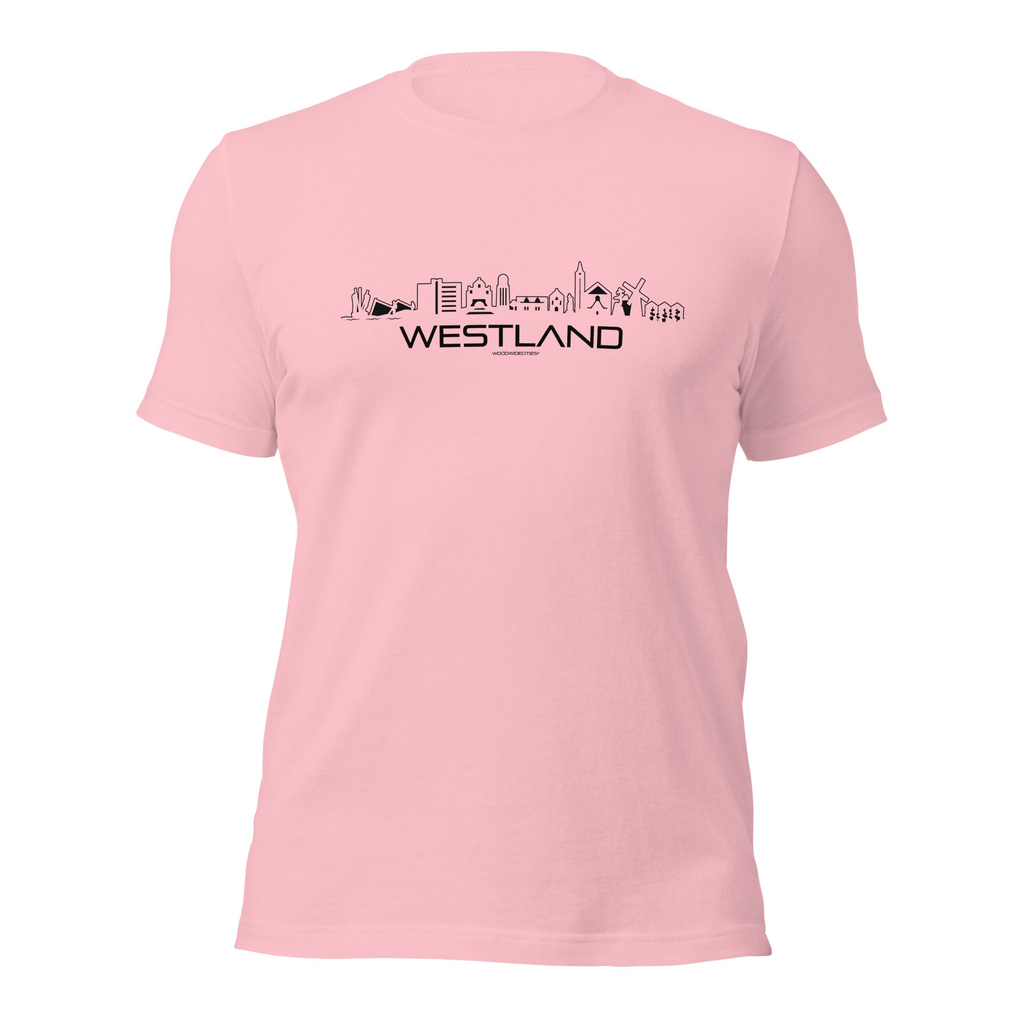 T-Shirt Westland Pink S houten cadeau decoratie relatiegeschenk van WoodWideCities