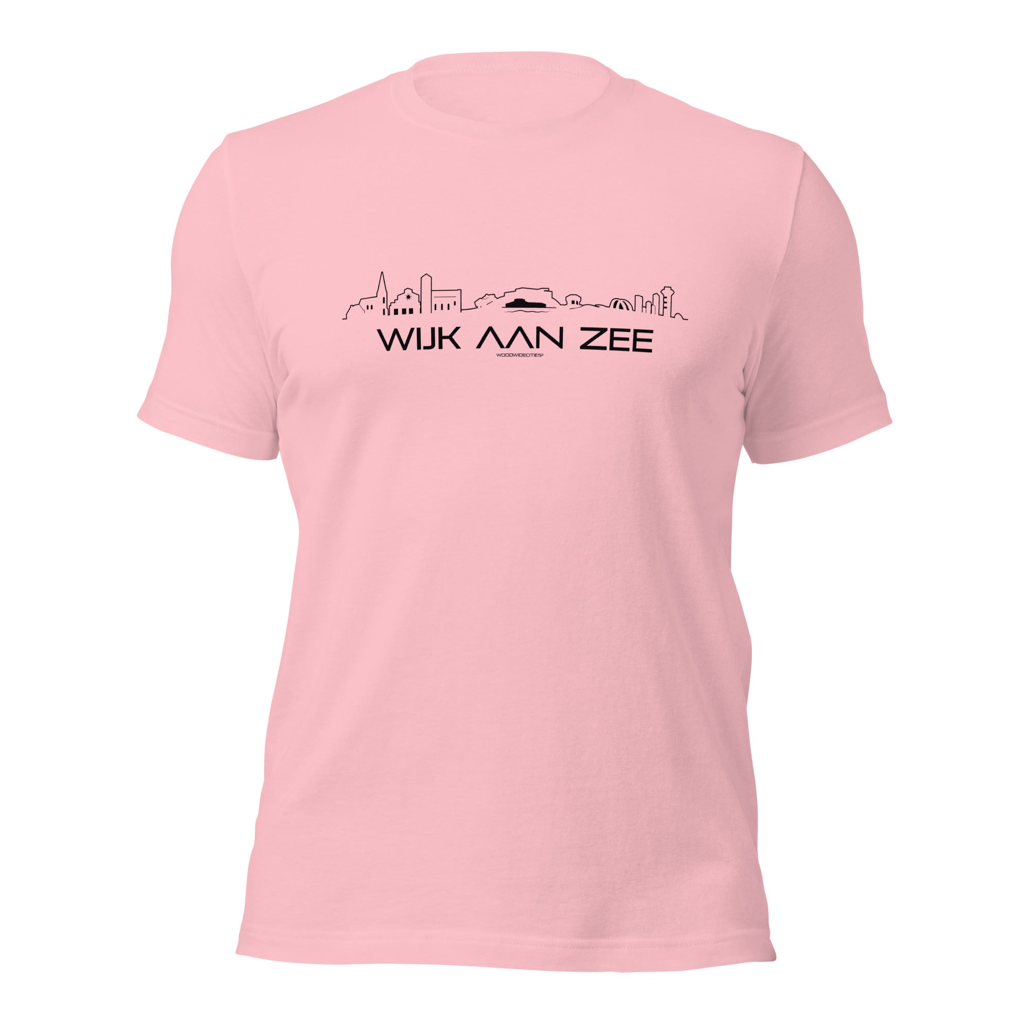 T-Shirt Wijk aan Zee Pink S houten cadeau decoratie relatiegeschenk van WoodWideCities