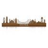 Skyline Istanbul Noten houten cadeau decoratie relatiegeschenk van WoodWideCities