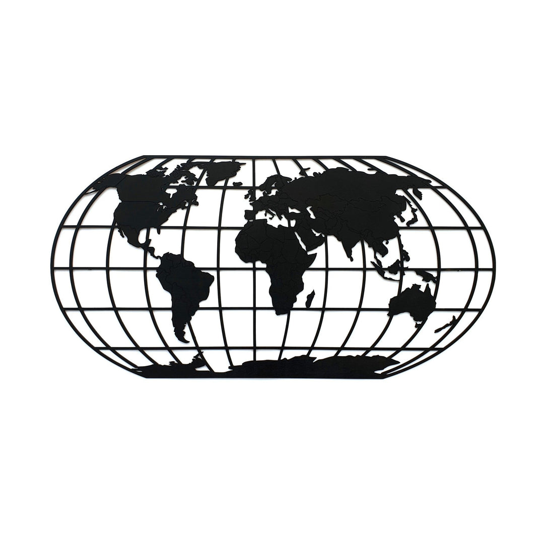 The Globe Midnight Black Zwart MDF 120x60 cm houten cadeau decoratie relatiegeschenk van WoodWideCities